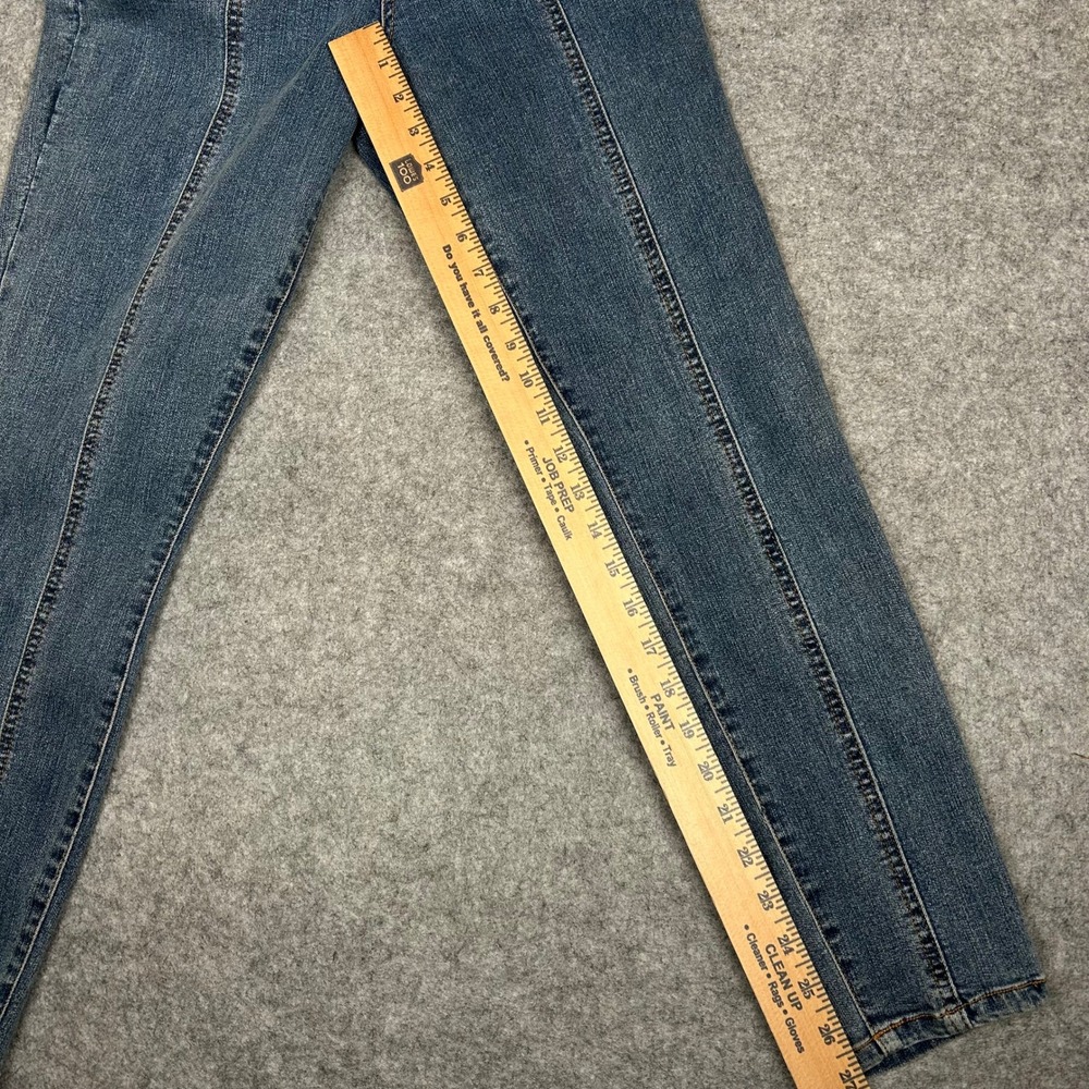 VTG GUESS Y2K Denim Jumpsuit Bustier Sweetheart Overalls Skinny Blue Jean Sz 28 - Picture 7 of 9
